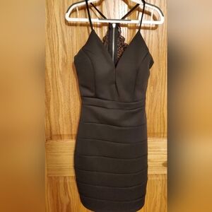 Black Cocktail Mini Dress